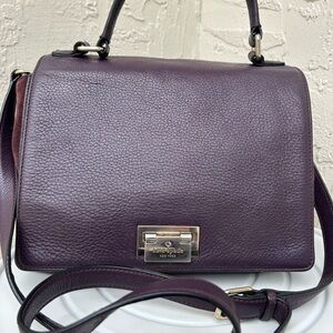 Kate Spade New York Laurel Magnolia Park Special Edition Plum Leather And Suede